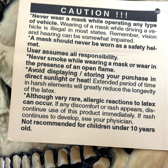 Demon Skull Gold Bat w/ wings Mask Illusions NWT Vintage 90’s - Picture 13 of 14